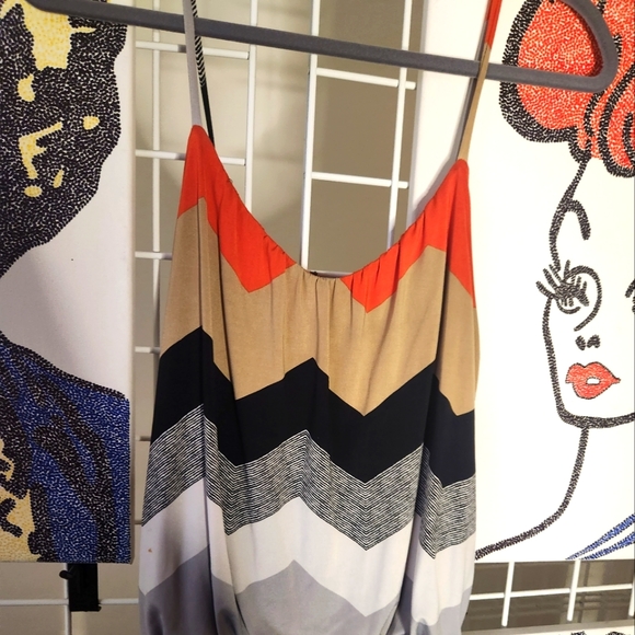 S Twelve Chevron Maxi Dress Size Large - Picture 4 of 10